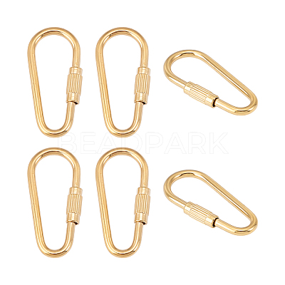 6Pcs Brass Screw Clasps KK-UN0004-76-1