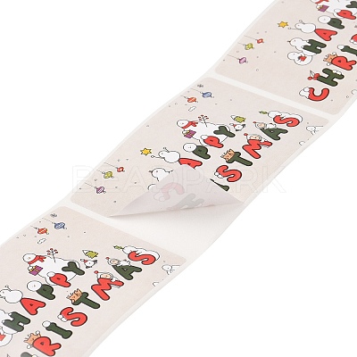 200Pcs Christmas Theme Paper Self-Adhesive Stickers DIY-M070-02I-1