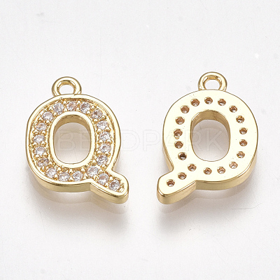 Brass Cubic Zirconia Charms KK-S348-330Q-1