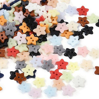 2-Hole Glass Buttons PORC-R010-12-1
