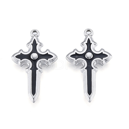 304 Stainless Steel Pendants X-STAS-B027-26P-1