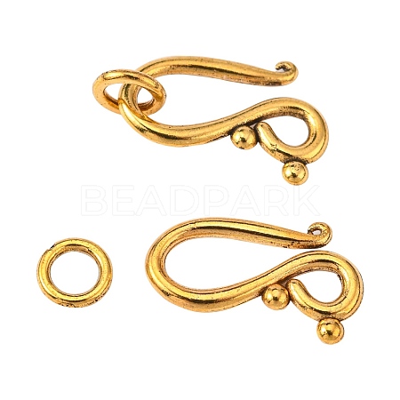 Tibetan Style Alloy Hook and Eye Clasps X-GLF1277Y-NF-1