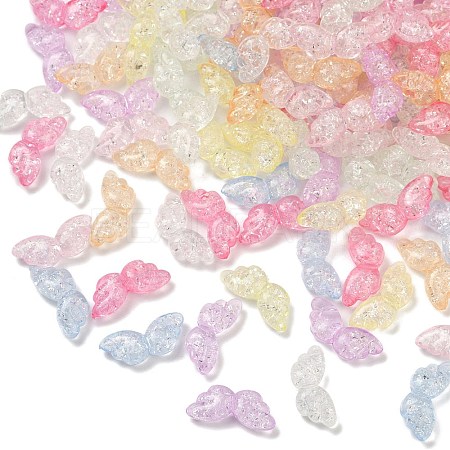 Transparent Crackle Acrylic Beads X-OACR-B031-10-1
