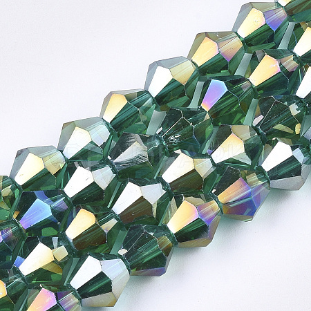 Electroplate Glass Beads Strands LS-EGLA-Q118-6mm-B15-1