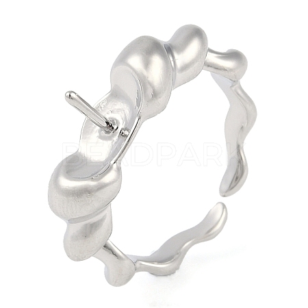 Brass Cuff Finger Ring Settings KK-L219-15C-P-1
