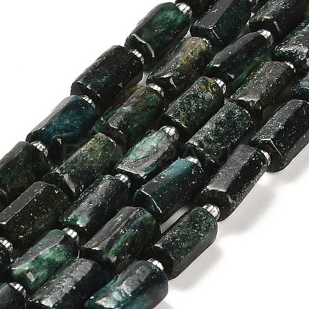 Natural Fuchsite Beads Strands G-G068-A37-01-1