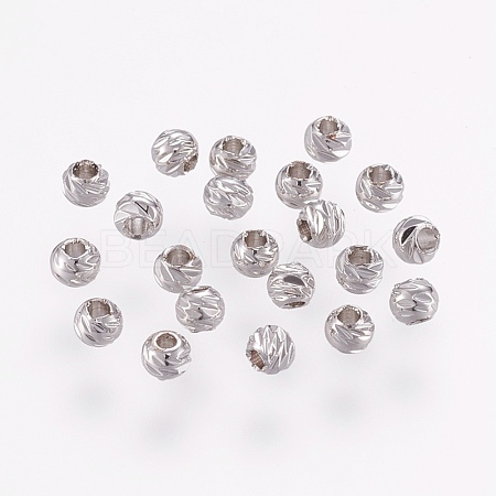 Carved Brass Beads KK-G312-02P-3mm-1