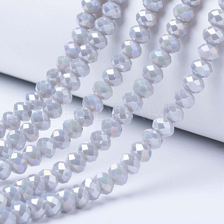 Electroplate Glass Beads Strands EGLA-A034-P10mm-B11-1