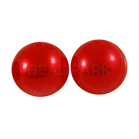 ABS Plastic Imitation Pearl Cabochons SACR-S738-10mm-Z1-1