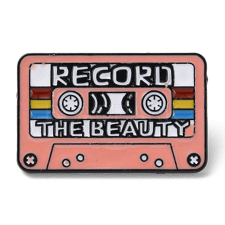 Cassette with Word Record The Beauty Enamel Pins JEWB-I023-01C-1