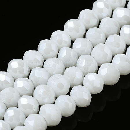 Electroplate Glass Beads Strands EGLA-A034-P4mm-A21-1
