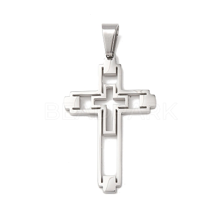 304 Stainless Steel Pendants STAS-P421-06P-1