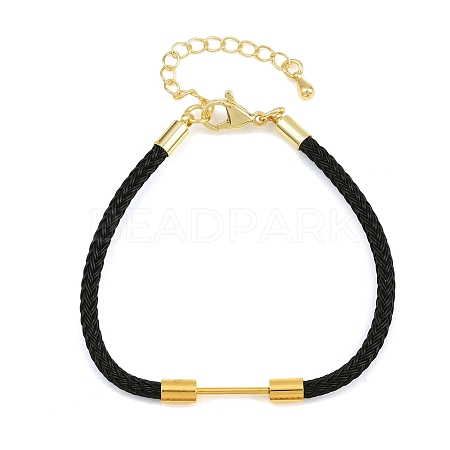 Braided Steel Wire Bracelet Making KK-CBA6056-03I-G-1