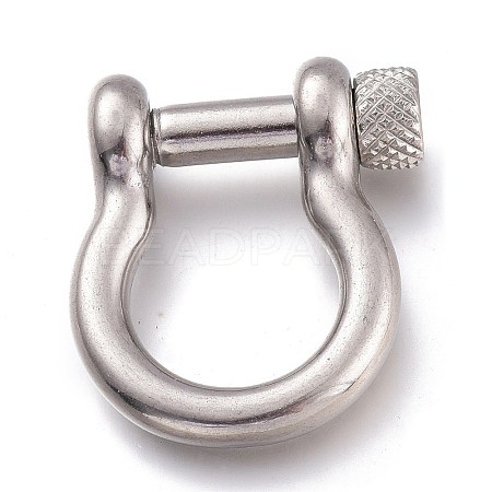 Tarnish Resistant 304 Stainless Steel D-Ring Anchor Shackle Clasps STAS-Z017-16P-1