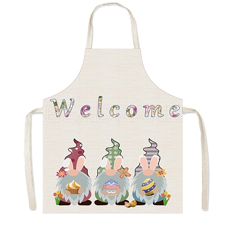 Easter Theme Polyester Sleeveless Apron PW-WG75993-02-1