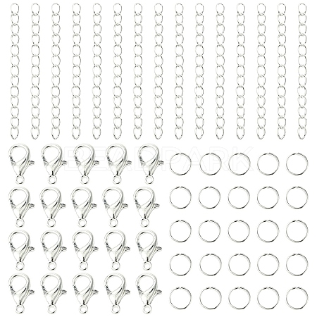 Iron Ends with Twist Chain Extension & Open Jump Rings DIY-YW0010-74S-1