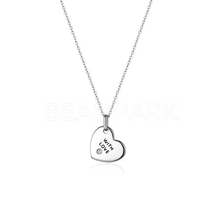 925 Sterling Silver Pendant Necklaces NJEW-BB34859-1