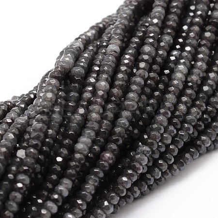 Dyed Natural Malaysia Jade Rondelle Beads Strands X-G-E316-2x4mm-09-1