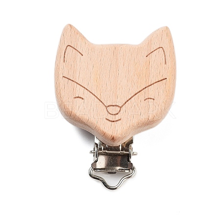 Beech Wood Pacifier Clip AJEW-M015-01A-1
