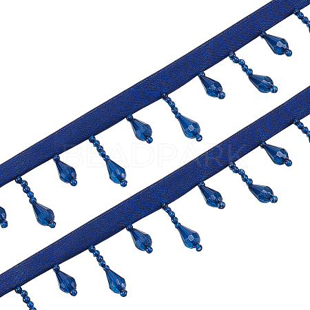3 Yards Polyester Acrylic Beaded Trim OCOR-OC0001-88A-1