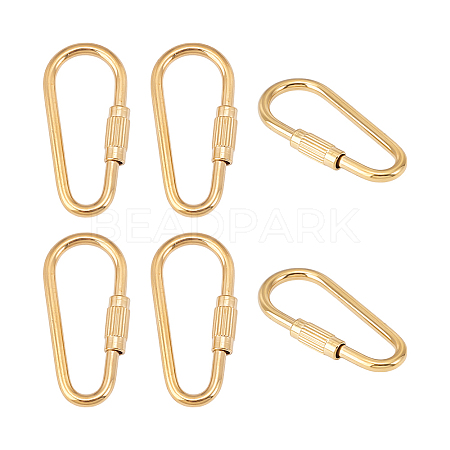 6Pcs Brass Screw Clasps KK-UN0004-76-1