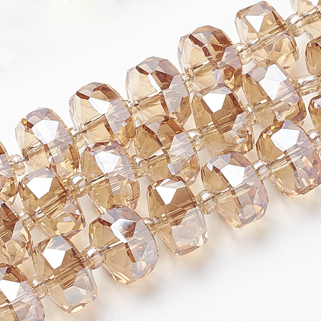 Electroplat Glass Beads Strands EGLA-Q092-8mm-D09-1