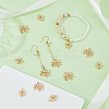 24Pcs 2 Styles Brass Micro Pave Cubic Zirconia Pendants KK-HS0001-29-5