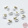 925 Sterling Silver Crimp Beads Cover X-STER-G027-27S-3mm-1