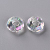 Transparent Acrylic European Beads X-TACR-S156-013-2