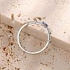 925 Sterling Silver Pave Cubic Zirconia Finger Rings FS-WGB4F1D-01-2