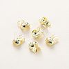 50Pcs Brass Bead Tips KK-WH0038-54B-KCG-1