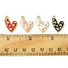 8Pcs 4 Colors Alloy Enamel Pendants ENAM-FS0001-63-4