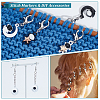 Space Theme Alloy Astronaut with Moon/Star Pendant Locking Stitch Markers HJEW-AB00075-4