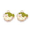 Marine Animals Alloy Enamel Pendants ENAM-T022-34D-1