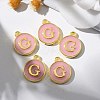 Golden Plated Alloy Enamel Charms X-ENAM-S118-07G-5