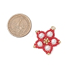 Glass Seed Beaded Star Pendants PALLOY-MZ00524-3