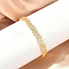 Sparkling Heart Cubic Zirconia Cuff Bangle BJEW-D448-15G-RS-4