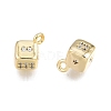 Brass Pave Clear Cubic Zirconia Charms KK-N231-346-1