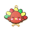 Cute Printed Alloy Pendants ENAM-L040-002B-01-1