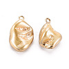 Electroplate Freshwater Shell Pendants SHEL-T018-12G-03-2