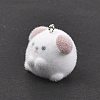 Flocky Resin Pendants FIND-A061-02I-3