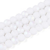 Frosted Opaque Glass Beads Strands GLAA-T032-P6mm-MBB02-2