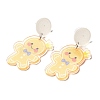 Christmas Acrylic Dangle Stud Earrings with 304 Stainless Steel Pin for Women LS-EJEW-D060-01E-2