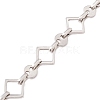 Non-Tarnish 304 Stainless Steel Rhombus & Coffee Bean Link Chains CHS-F017-03P-2