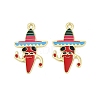 Cinco De Mayo Theme Alloy Enamel Pendants ENAM-V001-05A-G-1