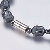 Non-magnetic Synthetic Hematite Mala Beads Necklaces NJEW-K096-10A-3