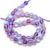 Synthetic Moonstone Beads Strands G-F142-8mm-11-2