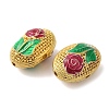 Rack Plating Brass Enamel Beads KK-P276-26C-02G-2
