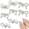 8Pcs 4 Styles Bowknot Alloy & Brass Rhinestone Shoe Decorations AJEW-PH0011-72-7