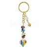 Rainbow Color Alloy Enamel Pendant Keychains KEYC-JKC00546-2